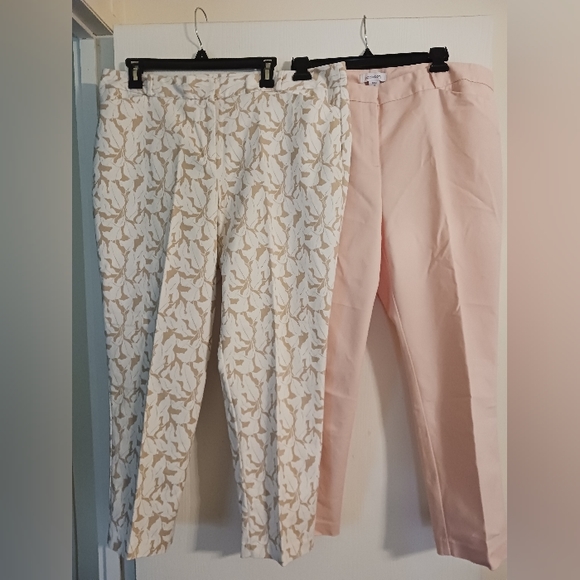 Set of 2 Liz Claiborne "Emma" pants Spring 16 NWOT Stretch Slim Straight leg - Picture 5 of 8